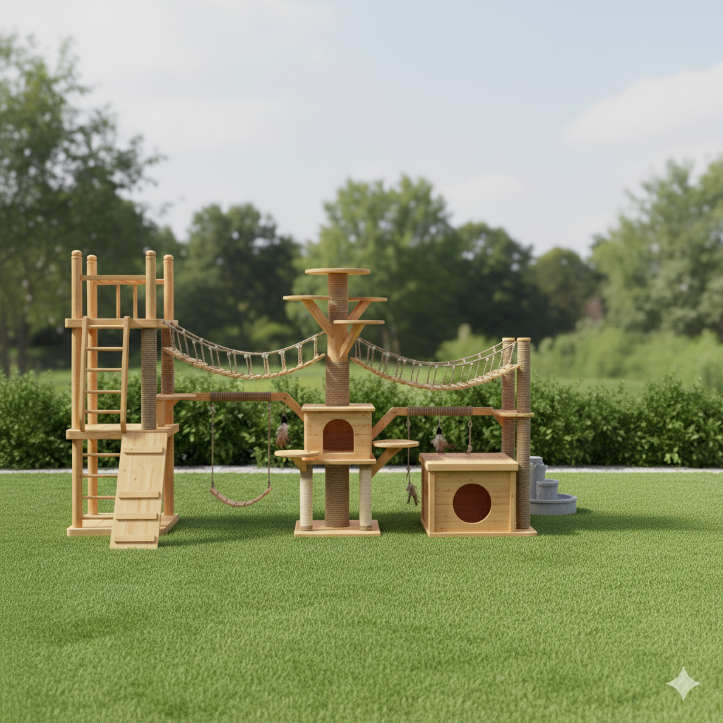 Parques para gatos artesanales a medida con presupuesto instantáneo y diseño natural - Imagen 4
